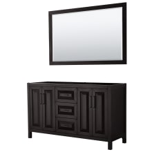 Daria 59" Double Free Standing Vanity Cabinet - Less Vanity Top