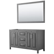 Daria 59" Double Free Standing Vanity Cabinet - Less Vanity Top