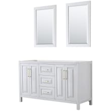 Daria 59" Double Free Standing Vanity Cabinet - Less Vanity Top