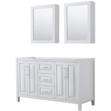 Daria 59" Double Free Standing Vanity Cabinet - Less Vanity Top