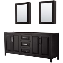 Daria 79" Double Free Standing Vanity Cabinet - Less Vanity Top