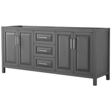 Daria 79" Double Free Standing Vanity Cabinet Only - Less Vanity Top