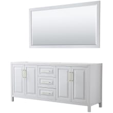 Daria 79" Double Free Standing Vanity Cabinet - Less Vanity Top