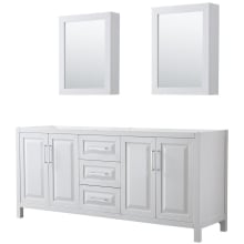 Daria 79" Double Free Standing Vanity Cabinet - Less Vanity Top