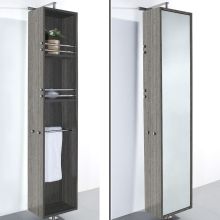 Wyndham Collection Linen Towers And Sinks On Faucetdirect 79 1 2 Rotating Wall Cabinet With Mirrored Side From The April Collection Wyndham Wcv202