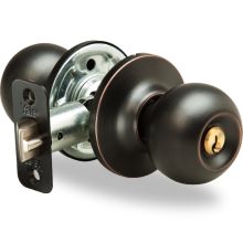 Cirrus Single Cylinder Keyed Entry Door Knob Set from the New Traditions Collection