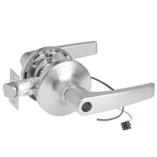 5400LN Series Monroe Heavy Duty Grade 1 Fail Secure Single Cylinder Keyed Entry Door Lever Set with 2-3/8" Backset - Less Cylinder