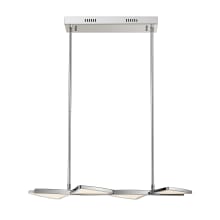 Aeon 28" Wide Integrated 3000K LED Chandelier with (6) 12", (2) 6", and (2) 3" downrods