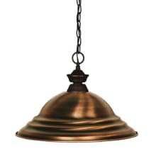 Shark 1 Light Pendant with Patterned Metal Shade