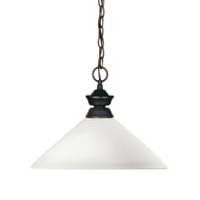 Shark 1 Light Pendant with Glass Frosted Shade