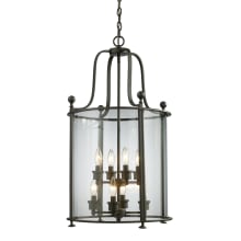 Wyndham 8 Light Full Sized Pendant with Clear Shade
