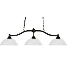Chance 3 Light Chandelier with White Linen Glass Shade