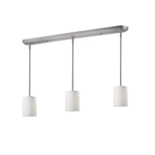 Albion 3 Light 48" Linear Pendant with Fabric Drum Shades