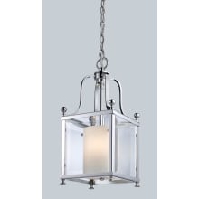 Fairview 3 Light Mini Pendant with Clear Beveled Outside Glass and Matte Opal Glass Inside Shade