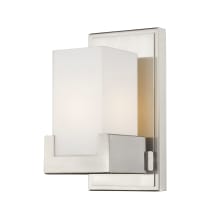 Peak 4-5/8" Wide Integrated 3000K LED Bathroom Sconce with Matte Opal Glass Shade - ADA Compliant