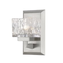 Rubicon 9" Tall Bathroom Sconce with a Clear Glass Shade and LED Bulb