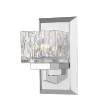 Rubicon 9" Tall Bathroom Sconce with a Textured Glass Shade