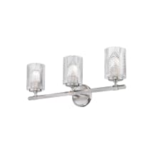 Dover Street 3 Light 25" Wide Bathroom Vanity Light