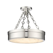 Anders 15" Wide LED Semi-Flush Drum Ceiling Fixture