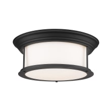 Sonna 3 Light 15-1/2" Wide Flush Mount Drum Ceiling Fixture with Frosted Glass Shade