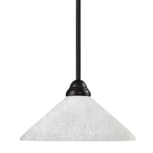 Riviera 1 Light Pendant with White Linen Glass Shade