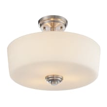 Lamina 3 Light Semi-Flush Ceiling Fixture with Matte Opal Shade