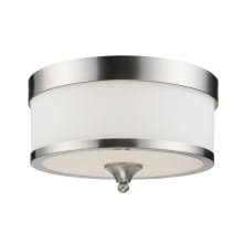 Cosmopolitan 3 Light Flushmount Ceiling Fixture with White Shade