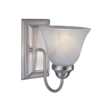 Lexington 1 Light Wall Sconce with White Swirl Glass Shade