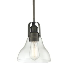 Forge 1 Light Mini Pendant with Clear Shade