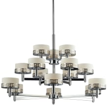 Elea 15 Light 3 Tier Chandelier with Matte Opal Shade