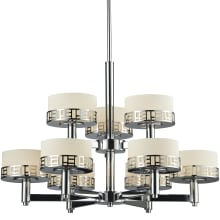 Elea 9 Light 2 Tier Chandelier with Matte Opal Shade