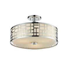 Elea 3 Light Semi-Flush Ceiling Fixture with Matte Opal Shade