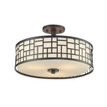 Elea 3 Light Semi-Flush Ceiling Fixture with Matte Opal Shade