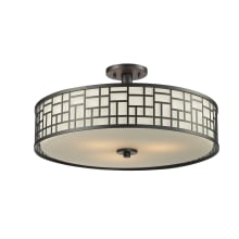 Elea 3 Light Semi-Flush Ceiling Fixture with Matte Opal Shade