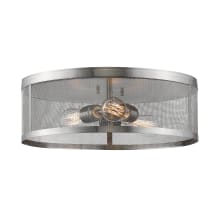 Meshsmith 3 Light 18" Wide Flush Mount Drum Ceiling Fixture