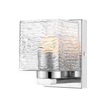 Barrett Single Light 5" Wide LED Bathroom Light with Rippled Glass