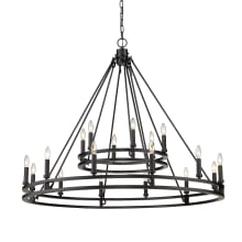 Dennison 18 Light 48" Wide Two Tier Ring Chandelier