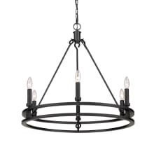 Dennison 6 Light 27" Wide Ring Chandelier