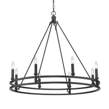 Dennison 8 Light 36" Wide Ring Chandelier