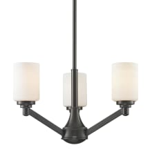 Montego 3 Light 1 Tier Chandelier with Matte Opal Shade