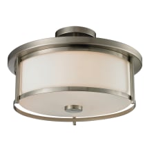 Savannah 3 Light Semi-Flush Ceiling Fixture with Matte Opal Shade