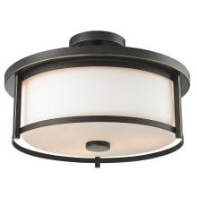 Savannah 3 Light Semi-Flush Ceiling Fixture with Matte Opal Shade