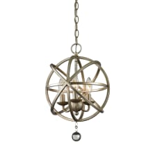 Acadia 3 Light 12" Wide Mini Chandelier with Crystal Spheres