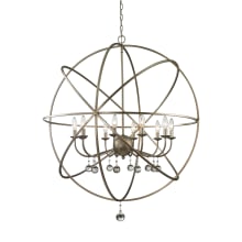 Acadia 10 Light 36" Wide Globe Chandelier with Crystal Spheres