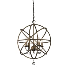 Acadia 5 Light 20" Wide Globe Chandelier with Crystal Spheres