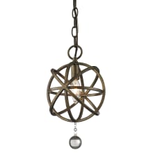 Acadia 8" Wide Globe Pendant with Crystal Sphere