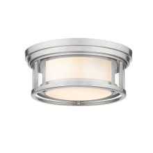 Willow 2 Light 12" Wide Flush Mount Drum Ceiling Fixture