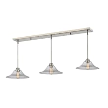 Annora 3 Light Linear Pendant with Clear Glass Shades