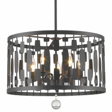 Almet 5 Light Pendant with Clear Round Crystal Shade