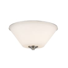 Jarra 2 Light Flush Mount Ceiling Fixture with White Glass Shade